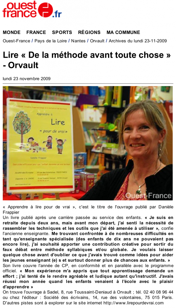 Article-Ouest-France-Nov2009